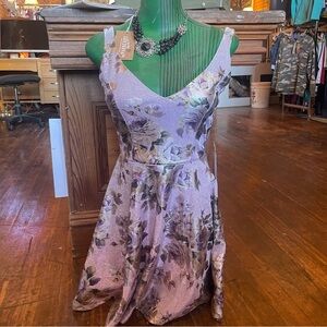 Jump Apparel: Nordstrom, Metallic Lilac Floral Dress